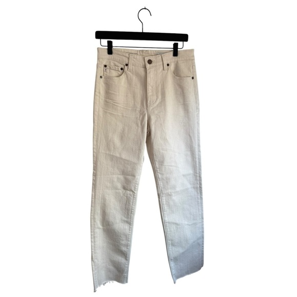 New! AG Adriano Goldschmied Saige AG-ED™ Mid-rise Straight Leg Denim Jeans - Cre - Picture 2 of 13